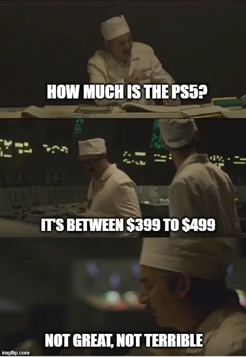 PS5 price meme