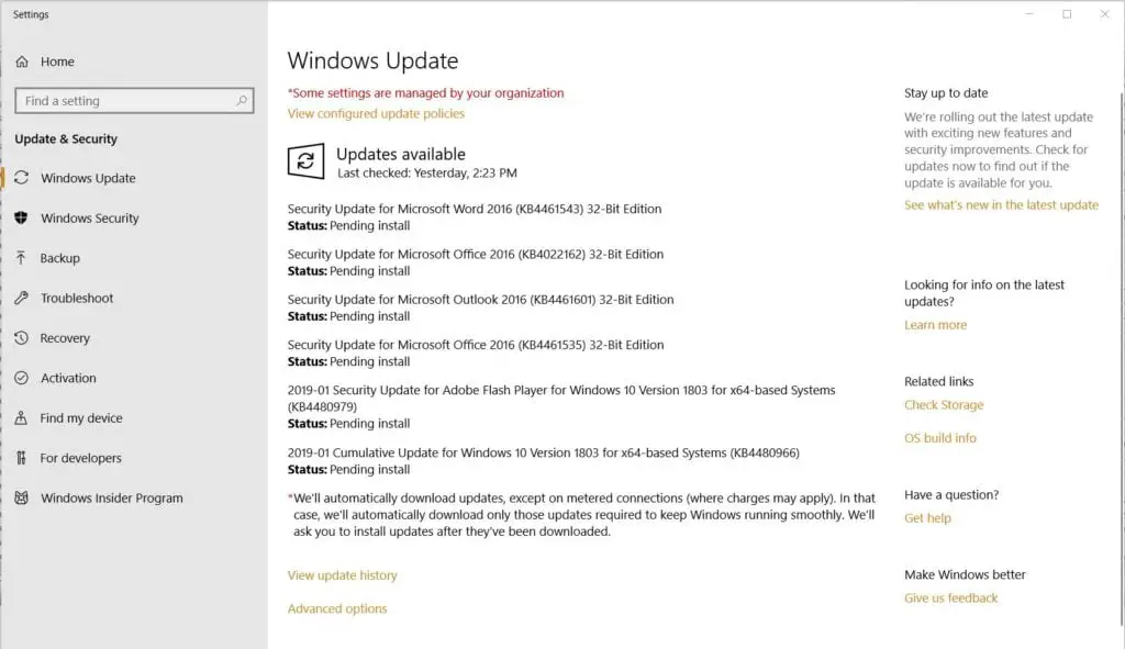 download and install updates windows 10