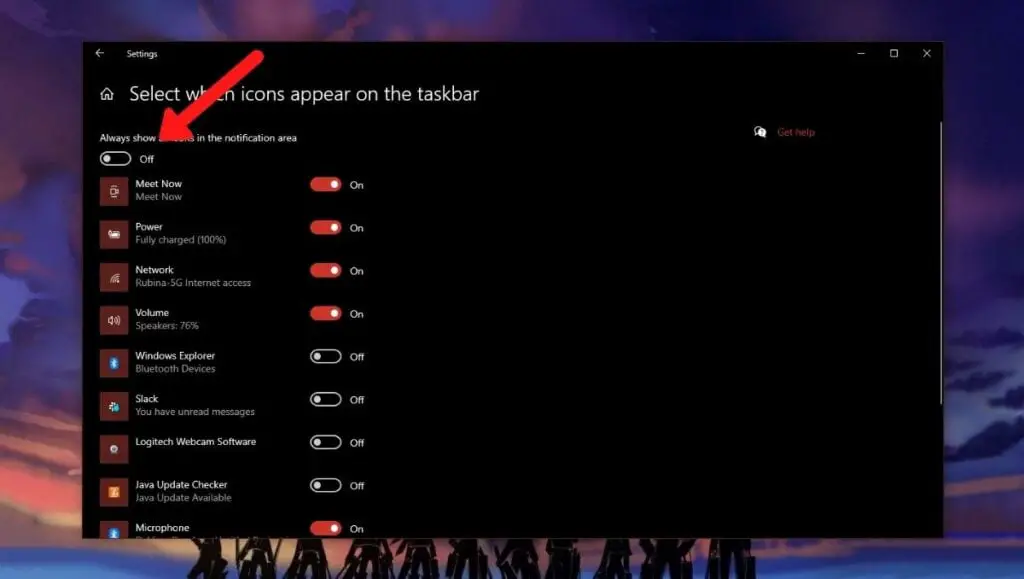 choose which apps appear in windows