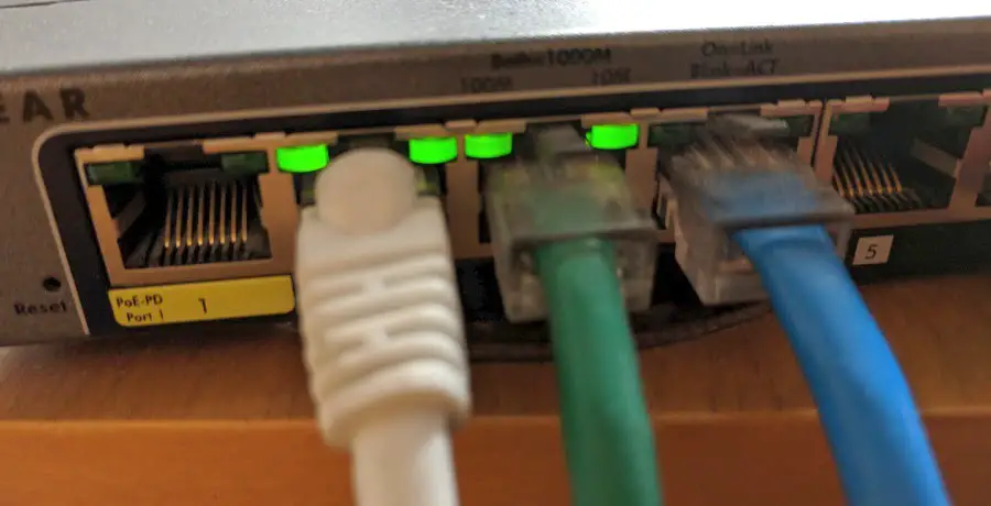 Ethernet cable lights