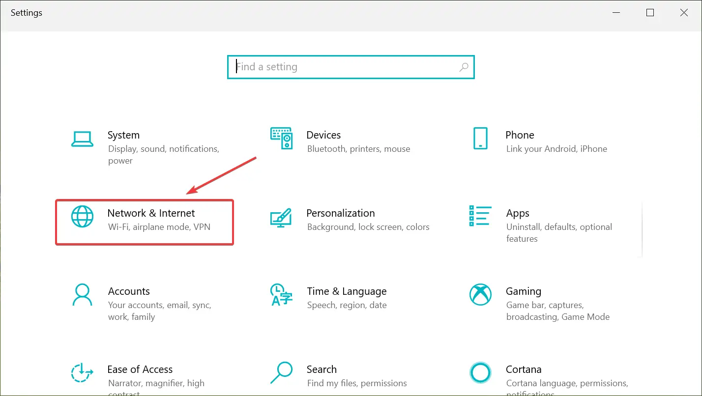 network and internet Windows 10 settings Techie Trickle