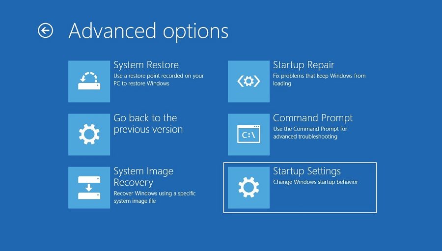 Startup Settings Windows 10 Advanced Techie Trickle