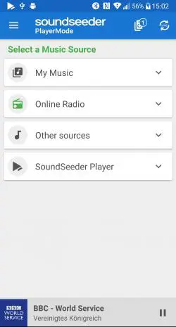 Selecting Music on the SoundSeeder App