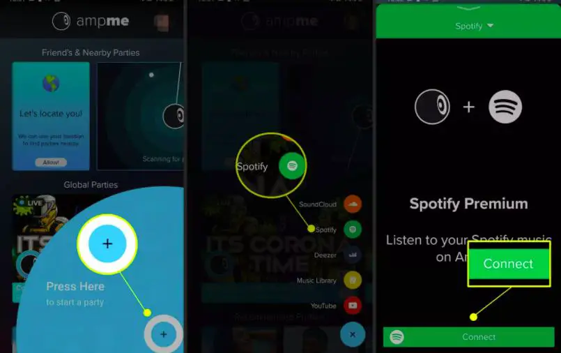 Setting up AmpMe on an iPhone