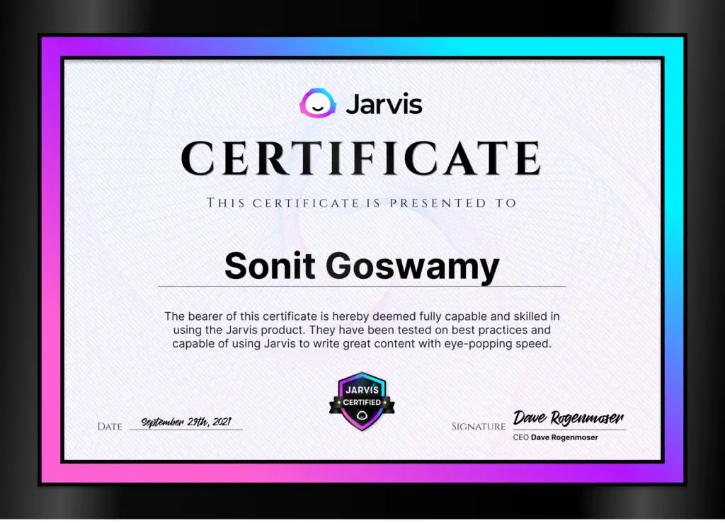Jarvis Certificate Techie Trickle